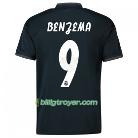 Billige Fotballdrakter Real Madrid Benzema 9 Bortedraktsett 2018/19 Kortermet